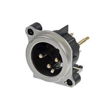 XLR chassis stik med vertikale lodde ben