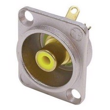 RCA chassis med gul markering - Neutrik NF2D-4