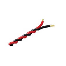ProCab snoet kabel 2 x 0,25 mm² sort - rød 100 meter