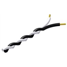 ProCab snoet kabel 2 x 0,25 mm² sort - hvid 100 meter