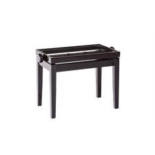 K&M pianobænk justérbar, sort højglans, uden polster