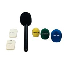 Synco trådløs mikrofon sæt til interview (1 TX + 1 RX) med "Dit logo" vindhætte