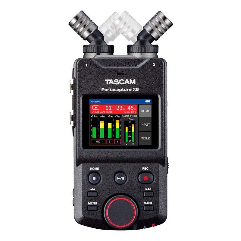 Tascam Portacapture X6 - bærbar, højopløsende flersporsoptager med høj opløsning