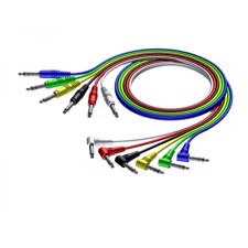 ProCab jack/jack vinkel kabel sæt i 6 farver, 60 cm