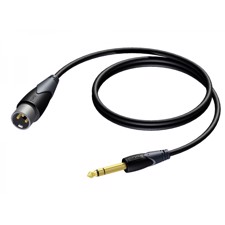 ProCab XLR han > Jack stereo - balanceret kabel 1,5 m