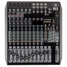 RCF 12 kanals mixer med effekt-processor, 6 Mic + 3 stereo input, 4 AUX, m/effekt - E12