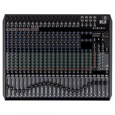 RCF 24 kanals mixer med effekt-processor, 18 Mic + 3 stereo input, 6 AUX, m/effekt - E24