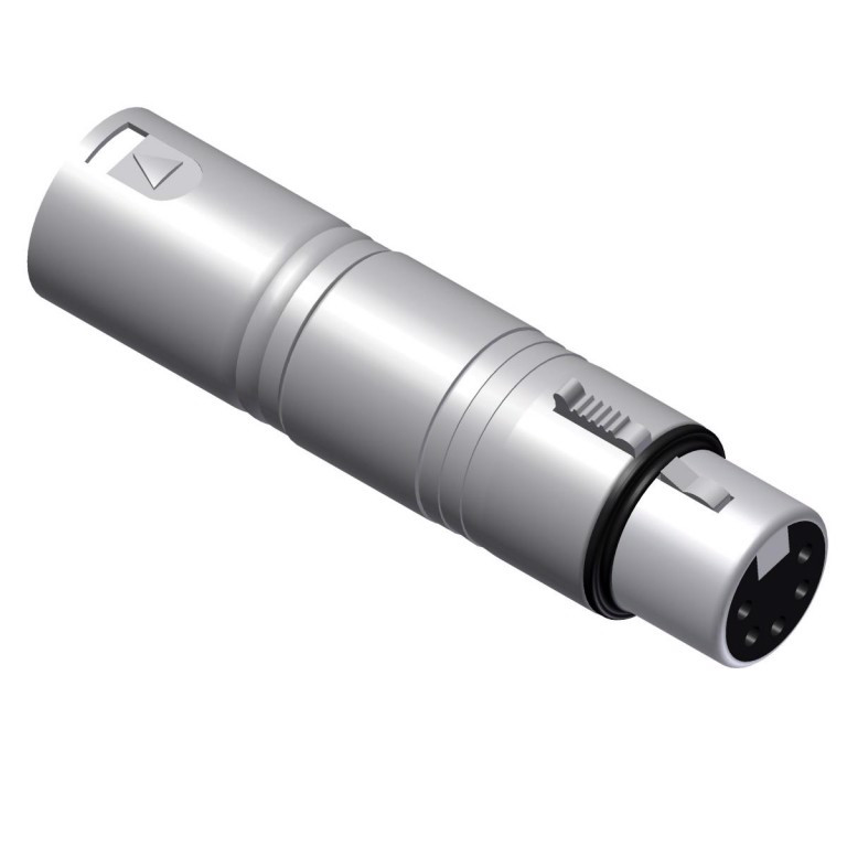 DMX Adapter. 3 pol XLR han - 5 pol XLR hun