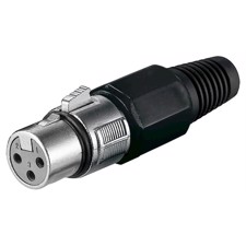 XLR stik. Hun. 3-polet.